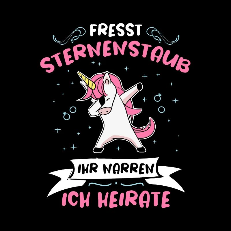 Fresst Sternenstaub Ich Heirate Dabbing Einhorn