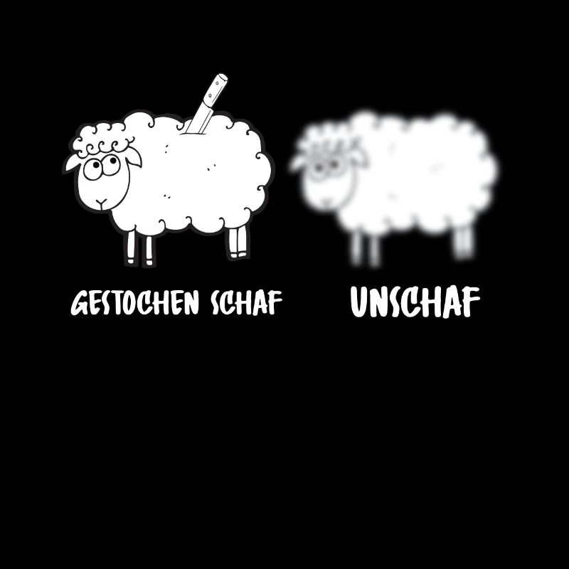 Schaf Unschaf Gestochen Schaf Schafe Brillenträger