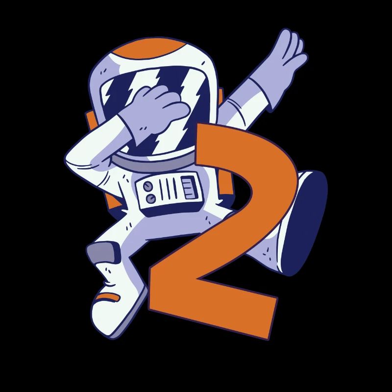 2ème anniversaire Astronaute 2 ans Space Galaxy