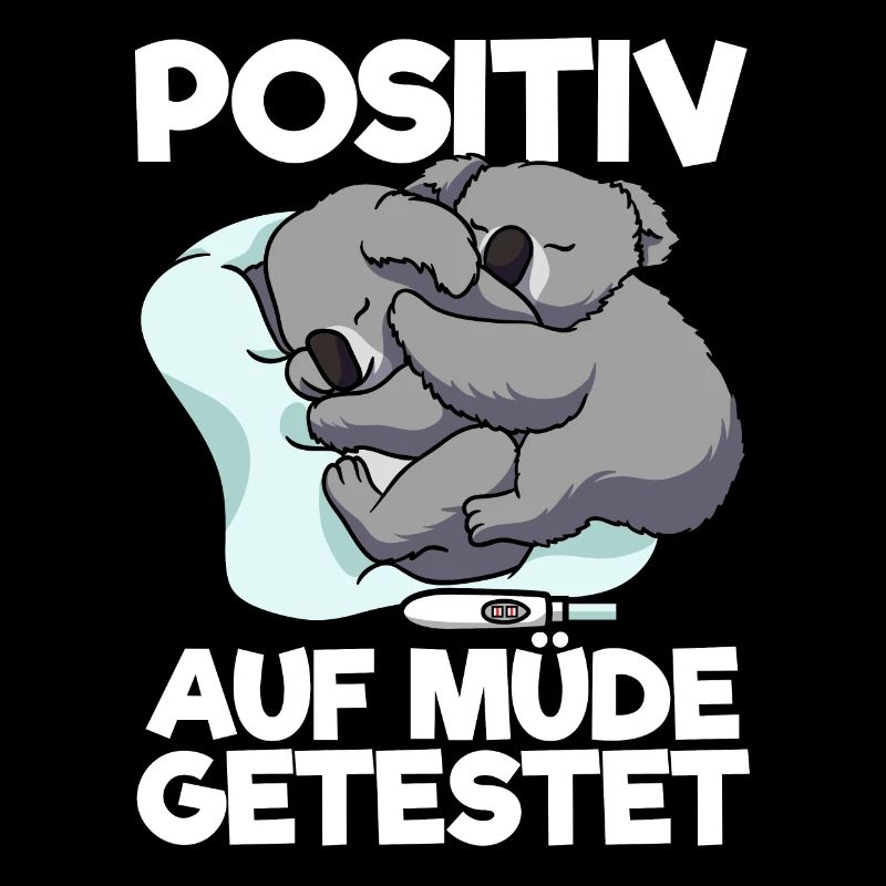 Koala positif testé sur une chemise de sommeil Koala fatiguée