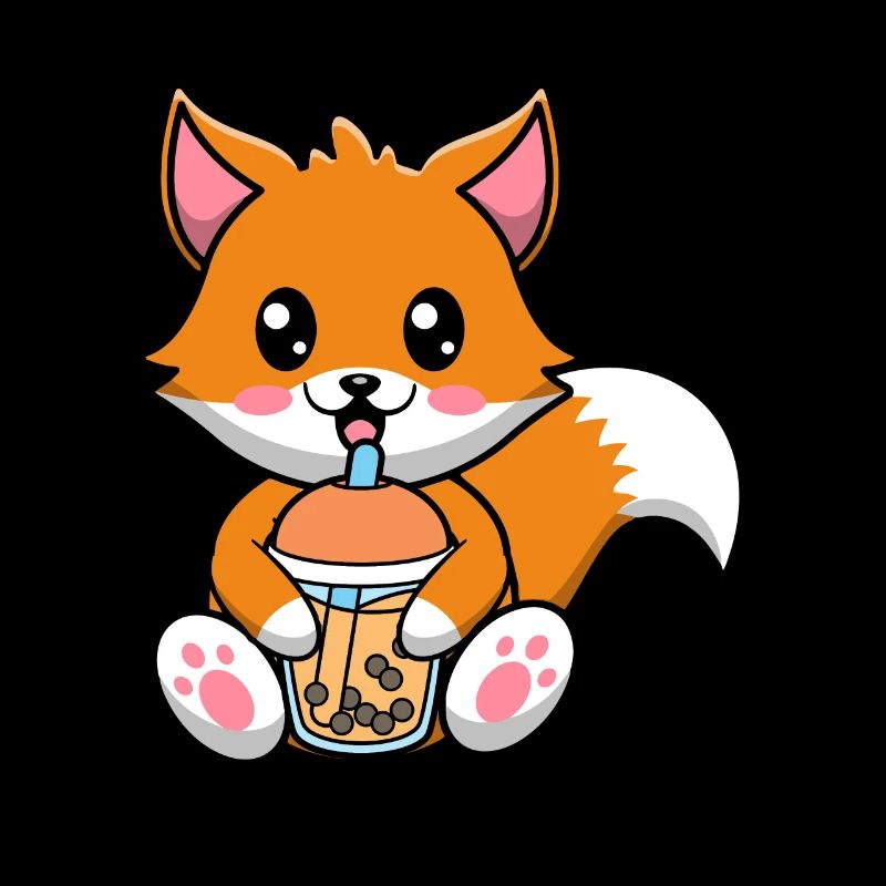 Bubble Milk Tea Fox drinks Boba milk tea