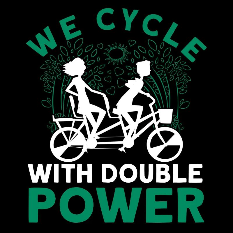 Nous faisons du vélo avec un vélo tandem à double puissance