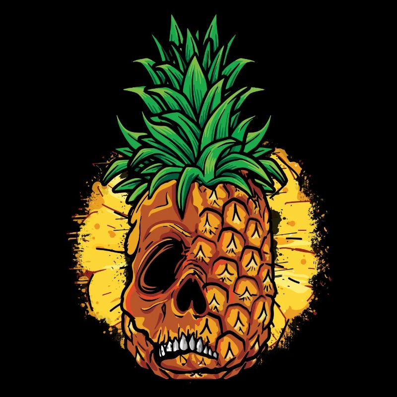 Sun Beach 2022 Tropical Summer Skeleton Pineapple