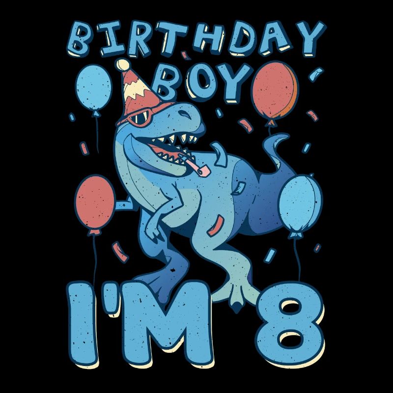 Boy Age 8 Year Old Cute Birth Born Roar Dinosaur