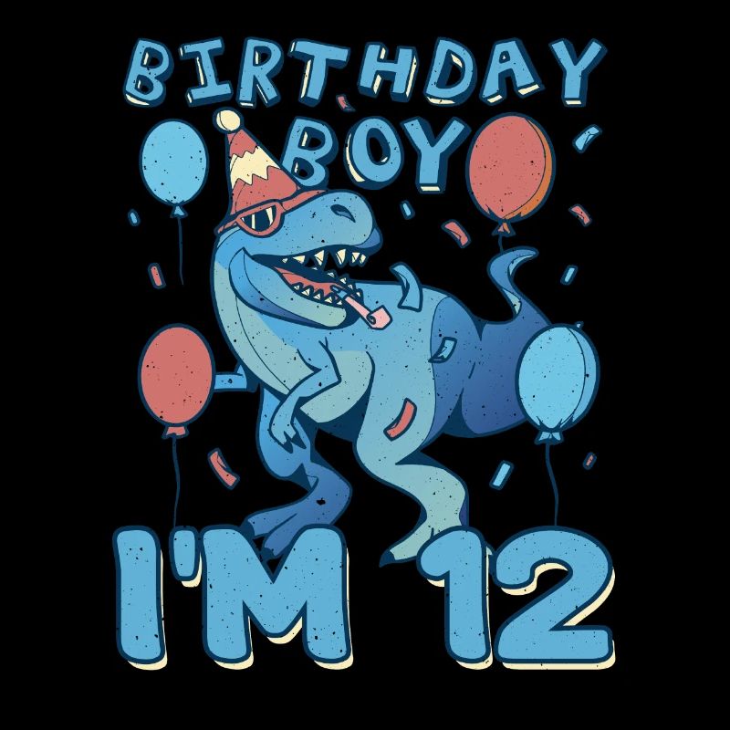 Boy Age 12 Year Old Cute Birth Born Roar Dinosaur
