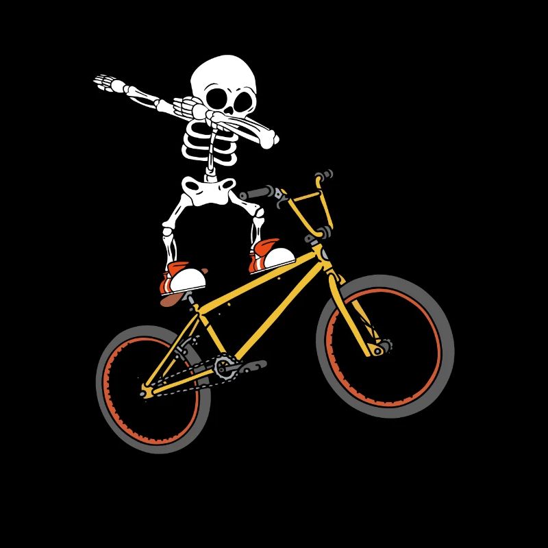Dabbing Squelette BMX