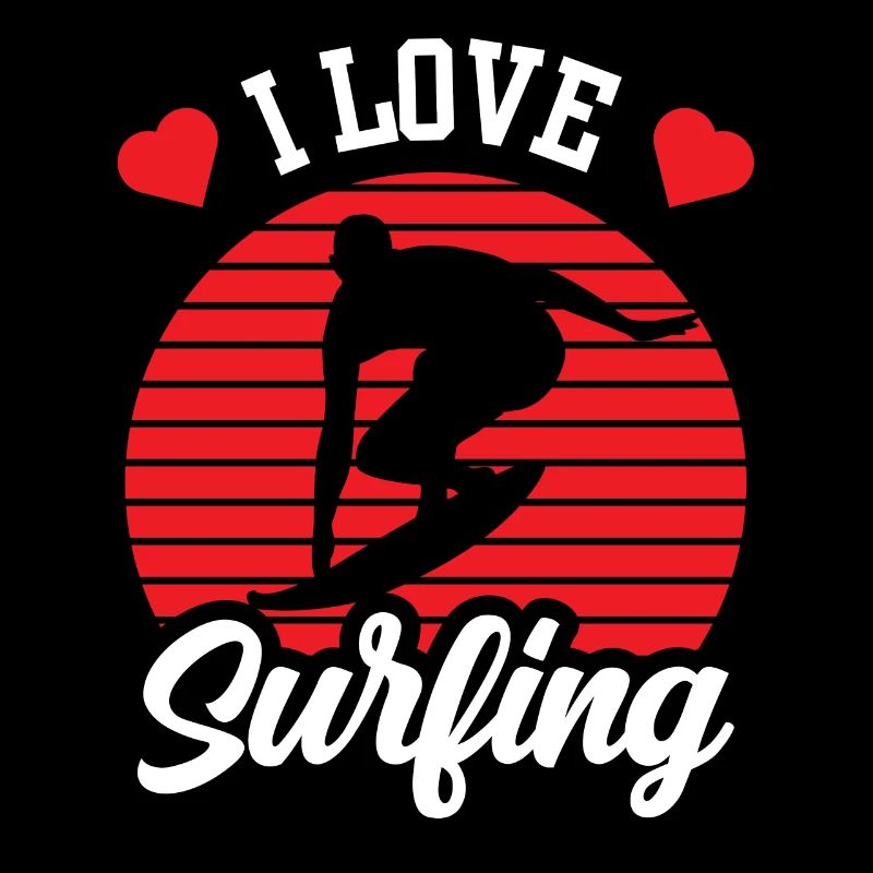 I love Surfing Surfer Surfboard