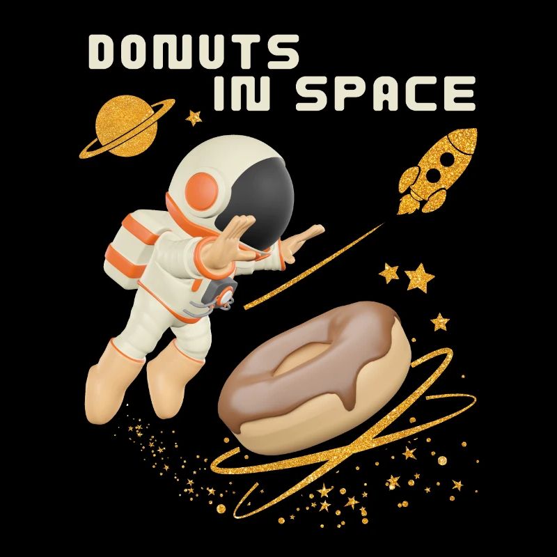 Donut space, beignets dans l’espace, drôle d’astronaute