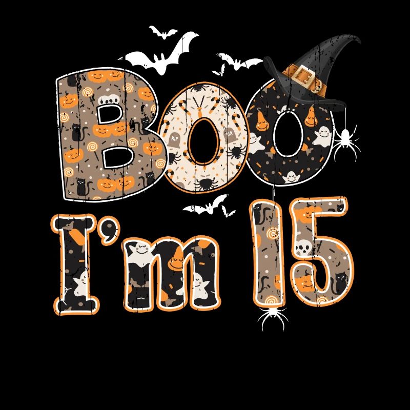 Halloween Pattern Ghost Creatures Birth Age 15