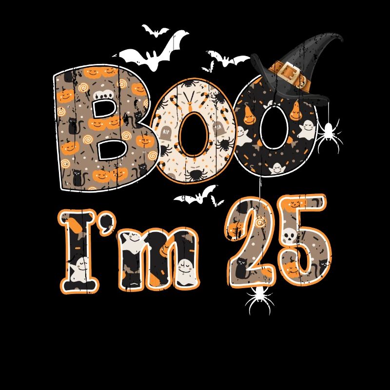 Halloween Pattern Ghost Creatures Birth Age 25