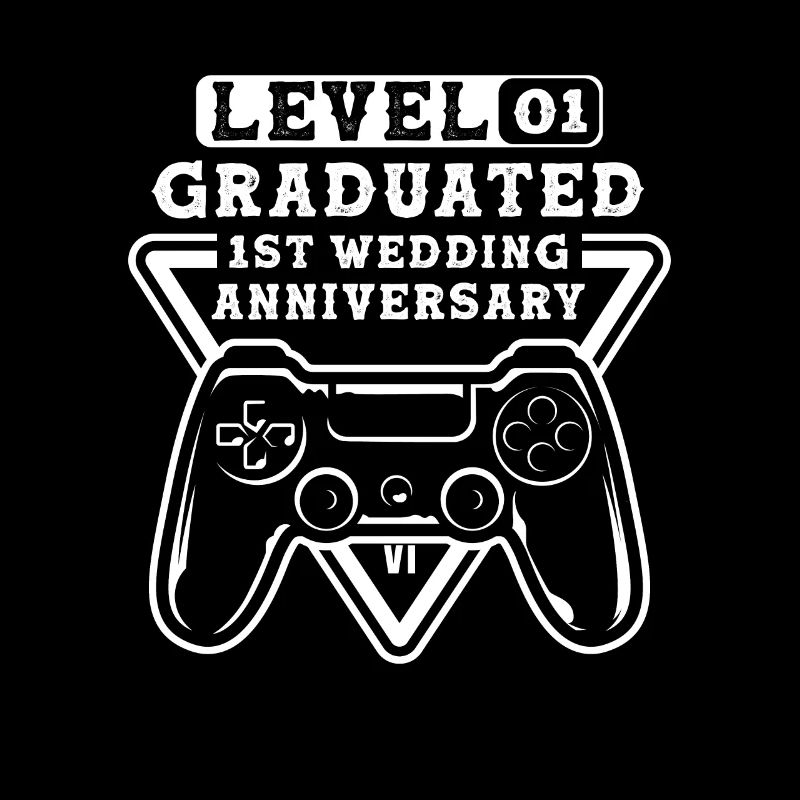 Level 1 Graduated 1st Wedding Anniversary Marriage
