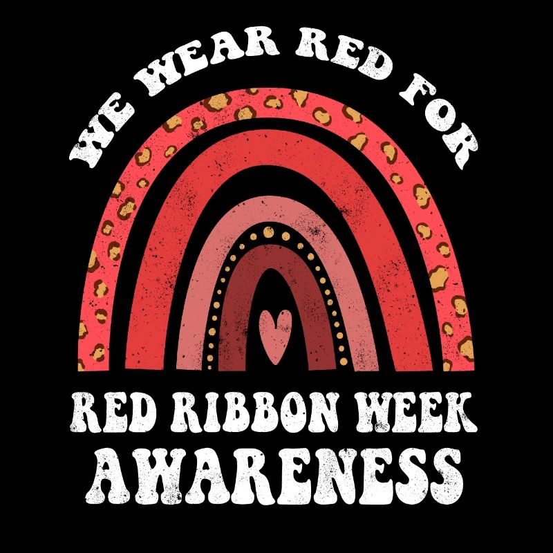 Rainbow Ribbon Week Octobre Porter rouge