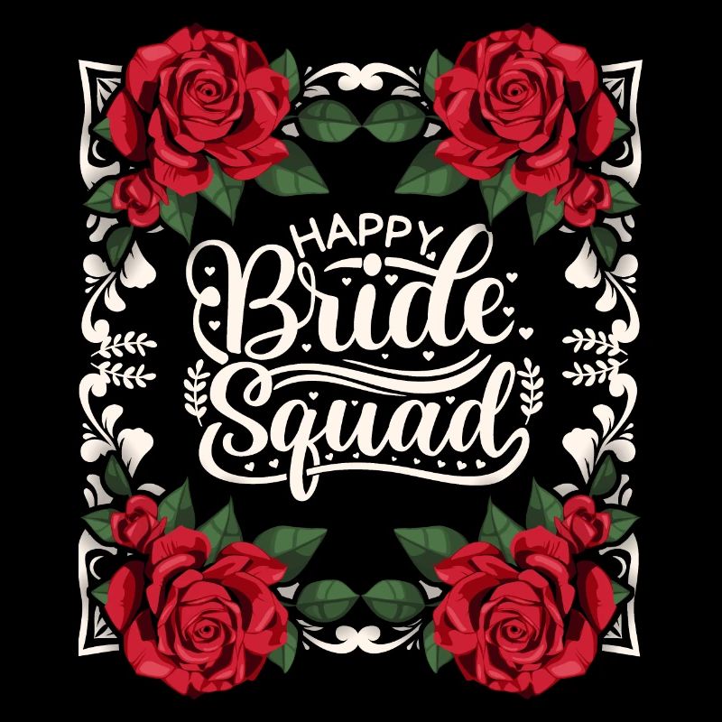 Team Bride, Happy Bride Squad, Dicton, Calligraphie
