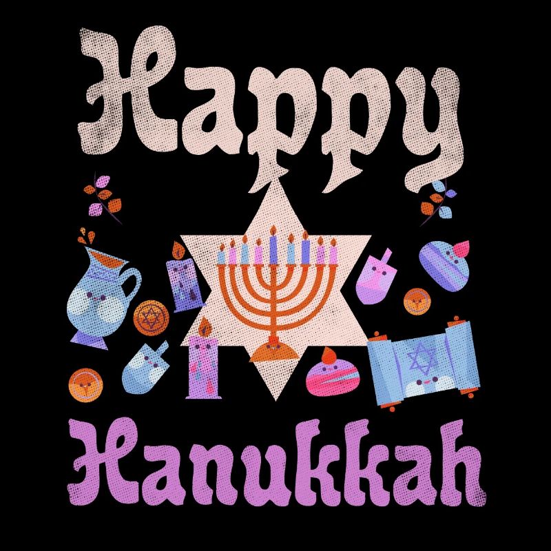 Noël juif Kawaii Joyeux Hanoukka