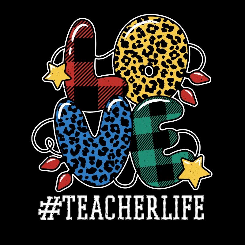 Pattern Teacher Student Love Christmas