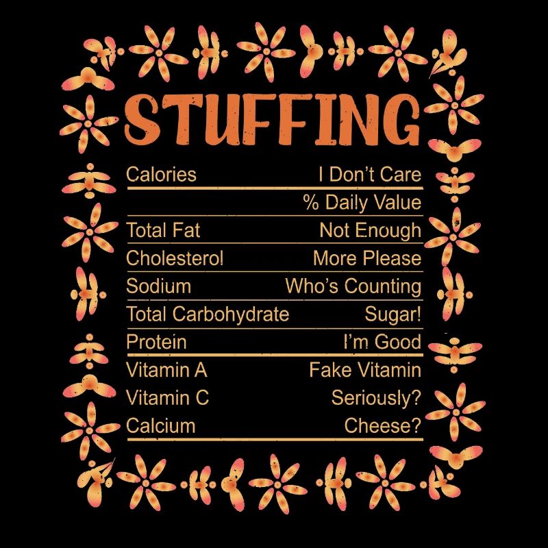 Nutrient Content Floral Stuffing Thanksgiving