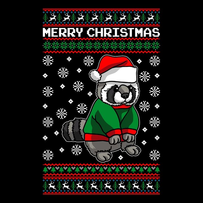 Raton laveur Joyeux Noël