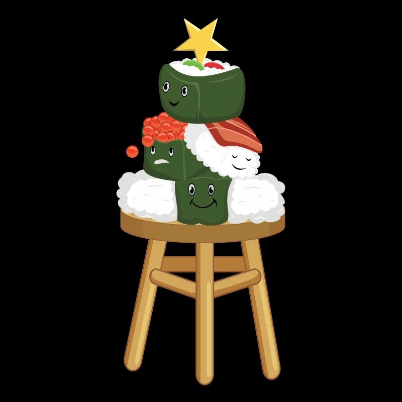 Mignon arbre de Noël Sushi Lover Décembre Noël