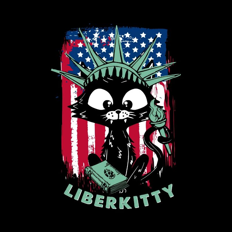 Chat Statue de la Liberté Liberkitty