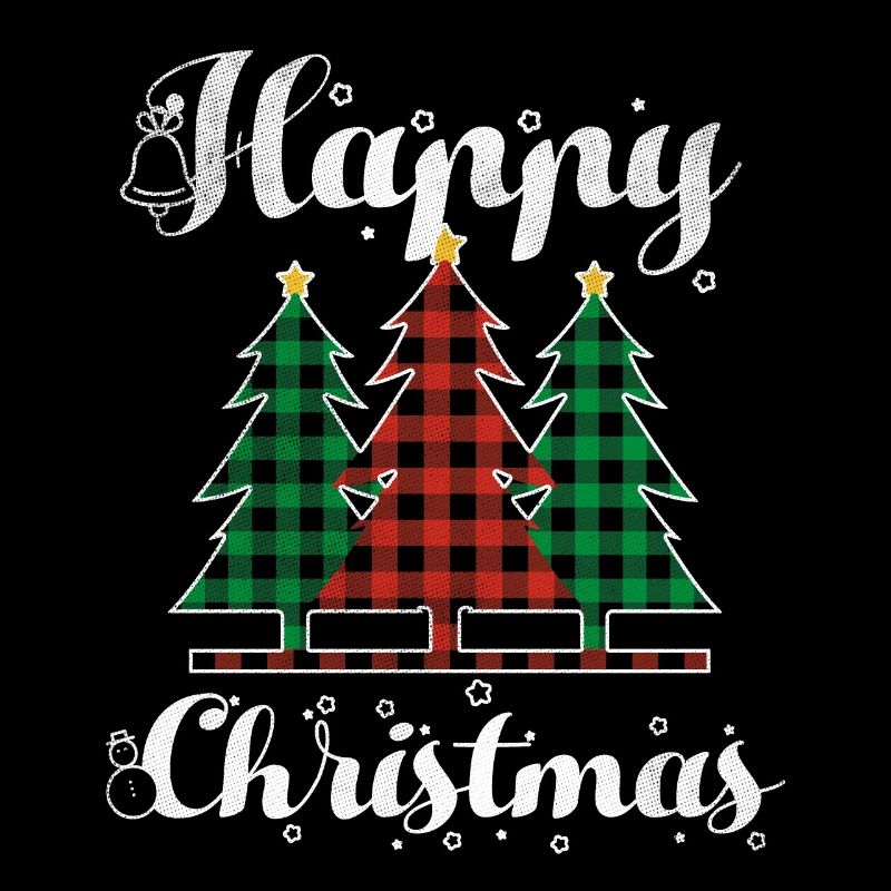 Christmas Elements Happy December Plaid Christmas