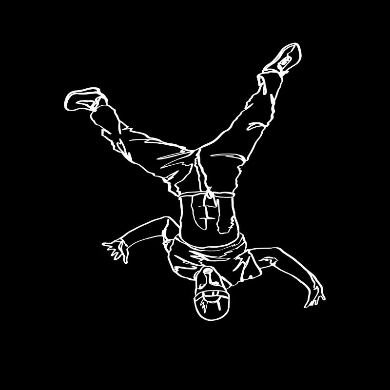 Breakdance Breakdancer Break Dance Oneline Art
