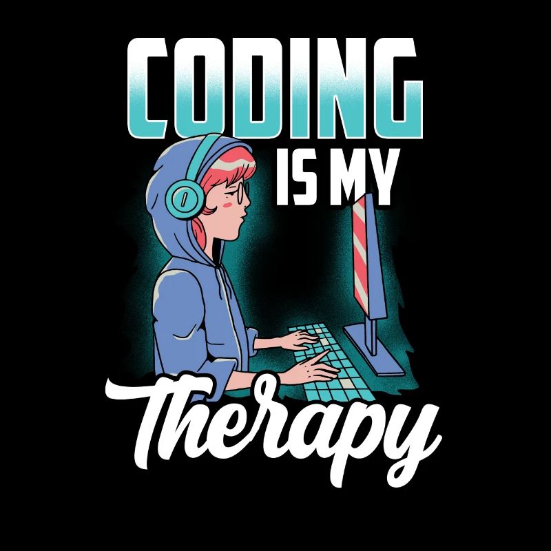 Programming is my therapy coder coding code