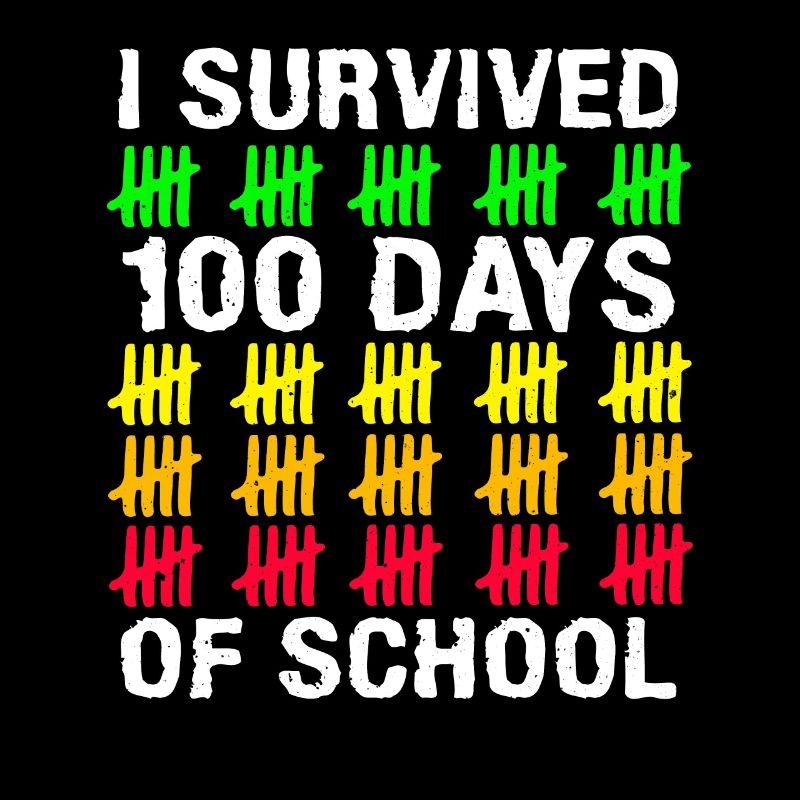 Stick Student 100. Tag Überleben Sie 100 Tage Schule