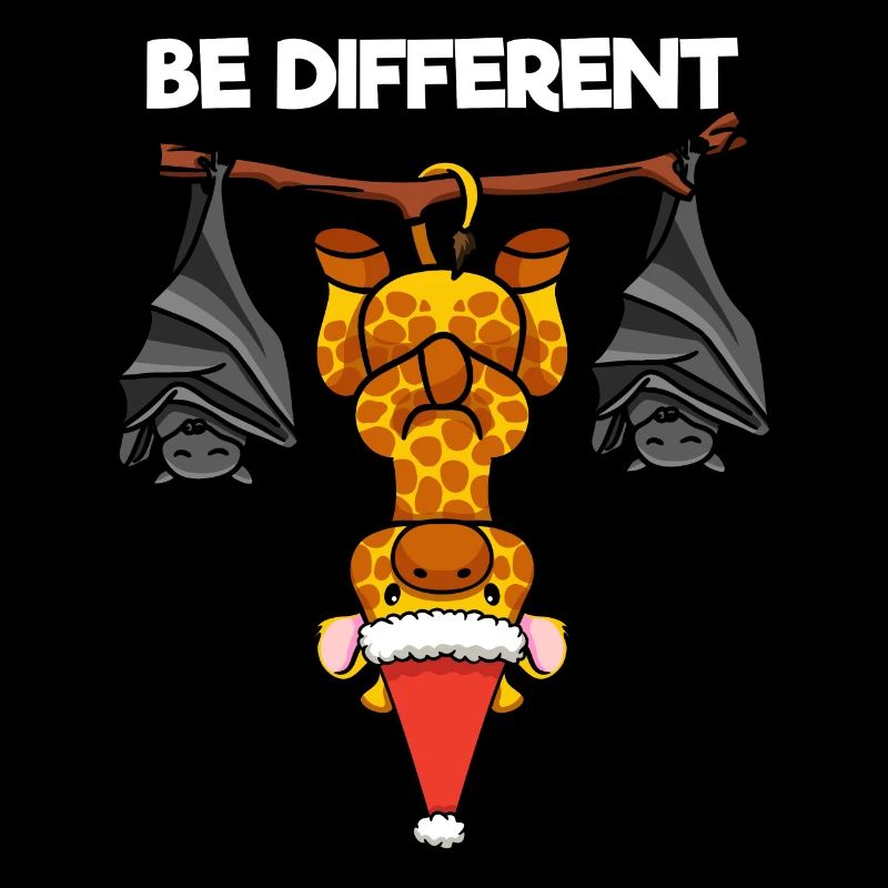 Be Different Giraffe Fledermaus Weihnachtsmann