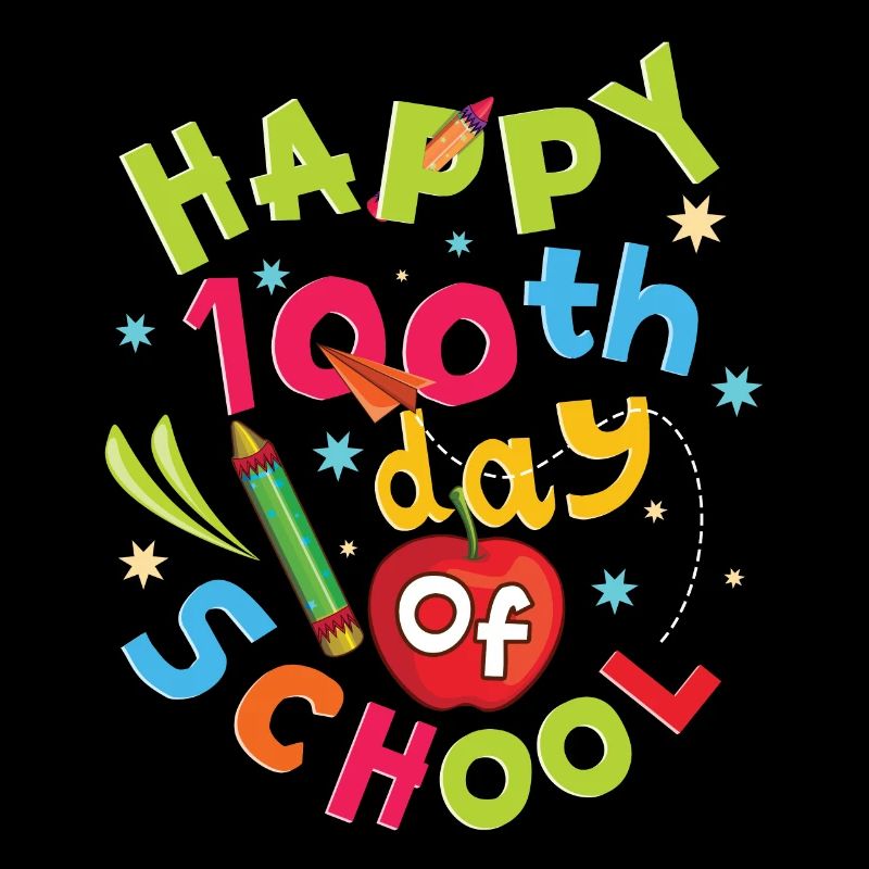 Apple Joyeux 100e jour coloré 100 jours d’école