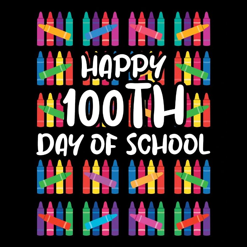 100e jour couleurs colorées heureux 100 jours d’école