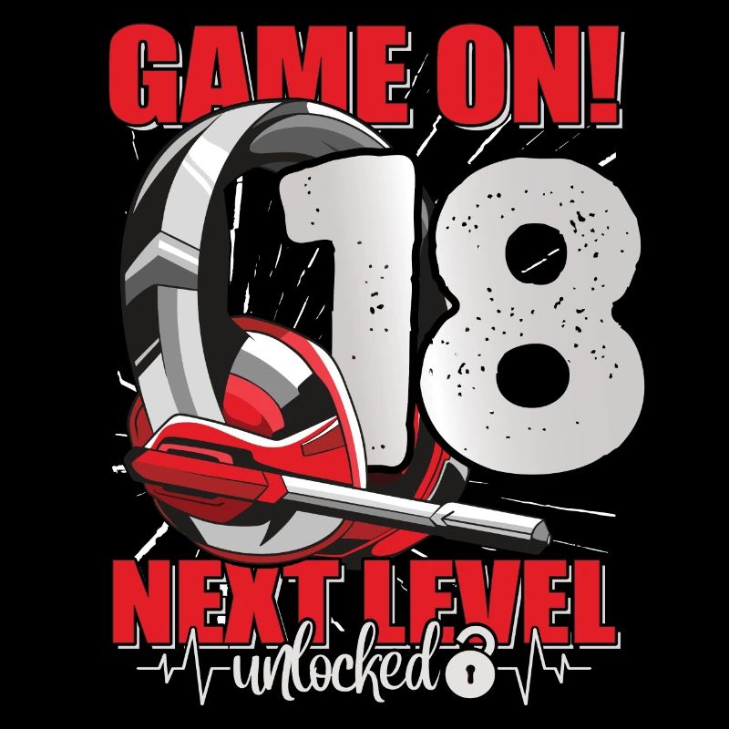 Next Level unlocked 18. Geburtstag Herren Gaming
