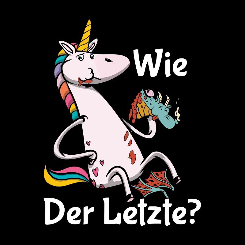 Drachen Wie Das Letzte Einhorn frisst Drache