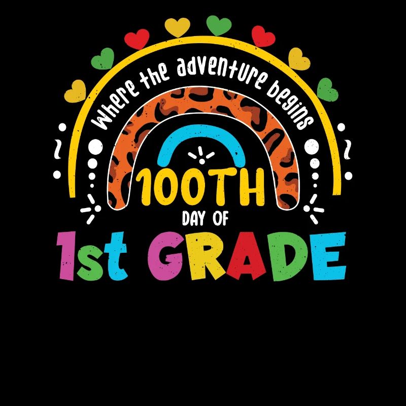 Mignon Léopard Arc-en-ciel 1ère année 100 jours d’école