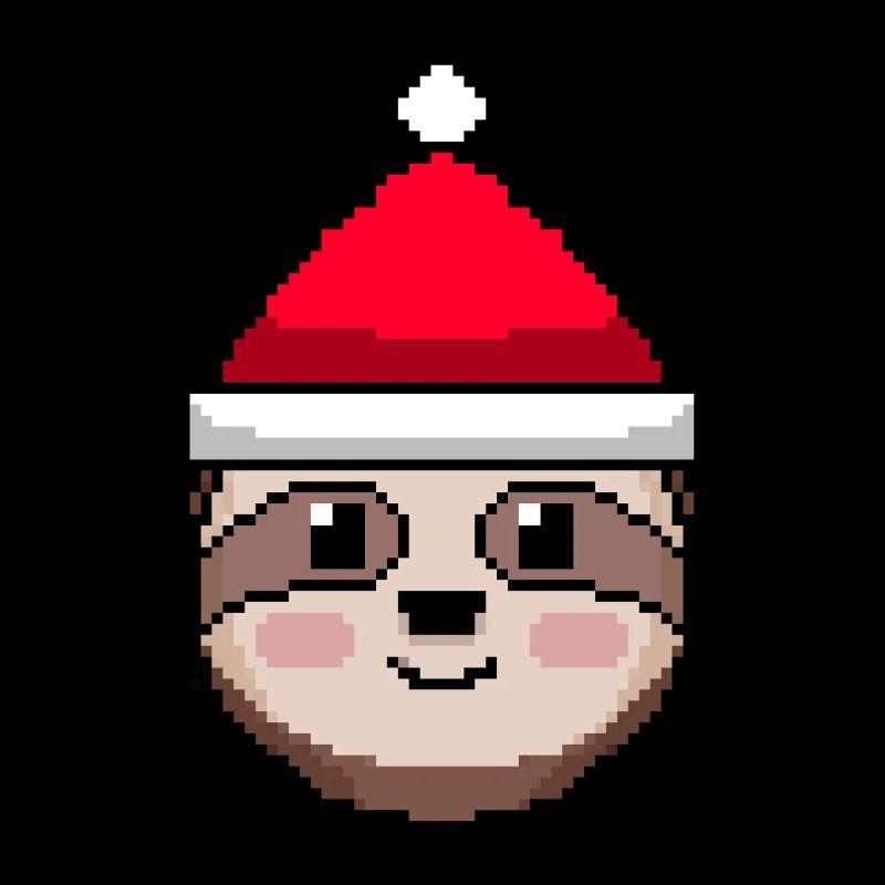 Sloth pixelated Christmas - Funny Sloth