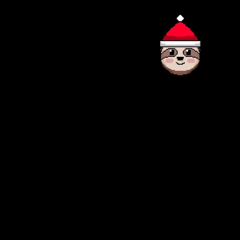 Sloth pixelated Christmas - Funny Sloth