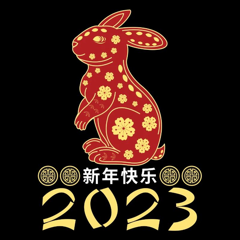 Nouvel An chinois Élément de lapin Nouvel An 2023