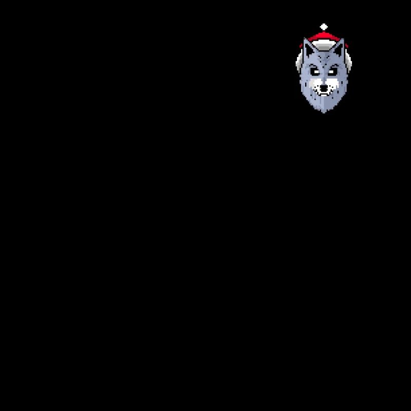 Wolf Pixelated Christmas - Merry Wolf