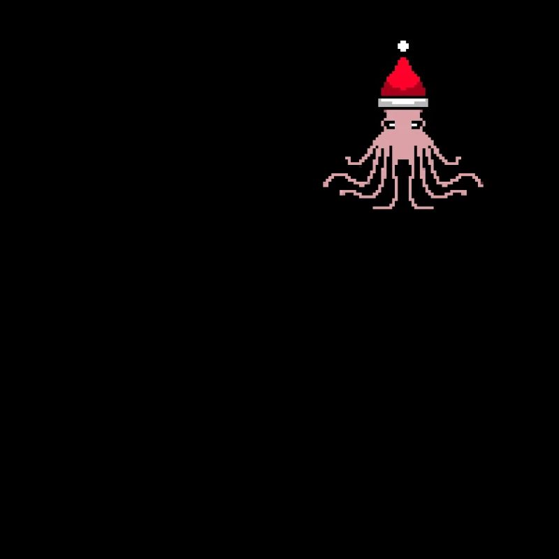 Octopus Pixelated Christmas - Funny Octopus