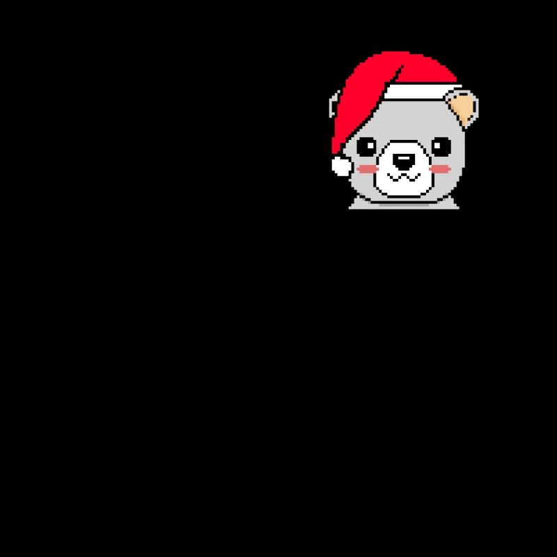 Polar bear pixelated Christmas - Funny Polar Bear