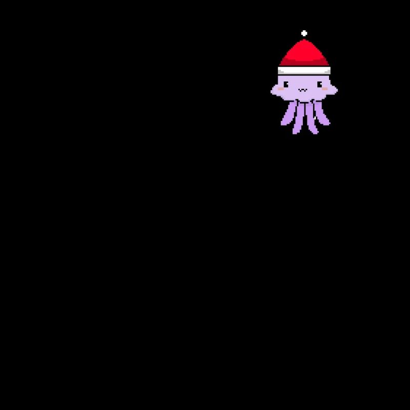 Méduses pixélisées de Noël - Drôle de méduse