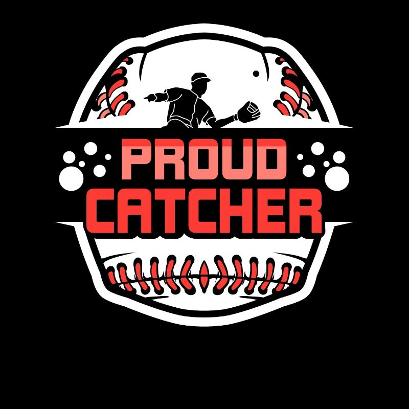 Stolzer Fänger Catcher Spieler Baseball Hobby
