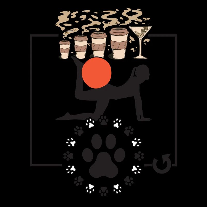 Café Pilates Chiens Répéter Pilates drôle