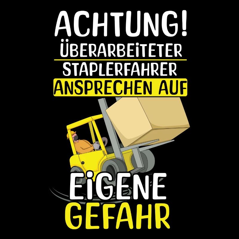 Danger Forklift Driver Exhausted Truck Forklift