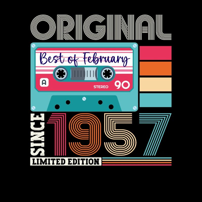 Février Né 1957 Cassette du 66e anniversaire