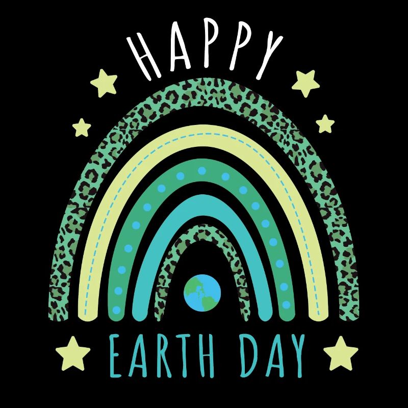 Rainbow Save Nature Oceans Day Earth Day
