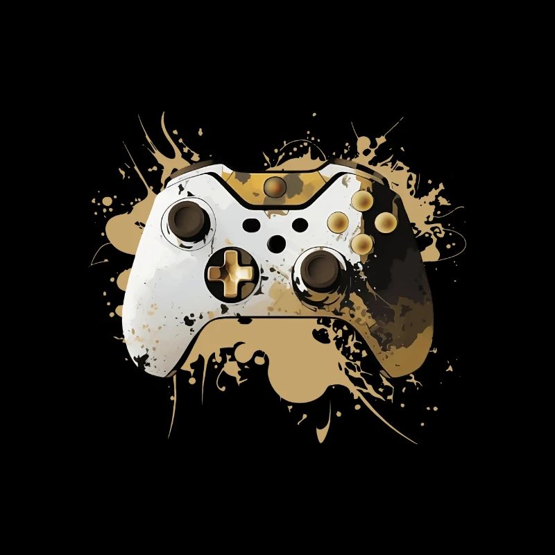 Golden Premium Gaming Controller Splash Art