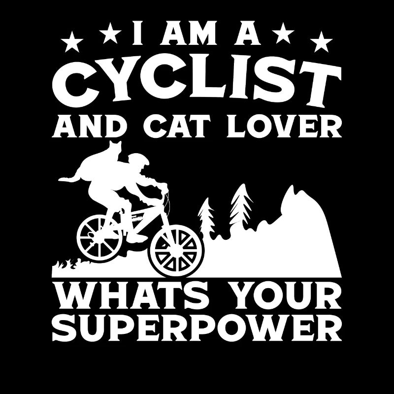 Superpuissance du cycliste et amoureux des chats