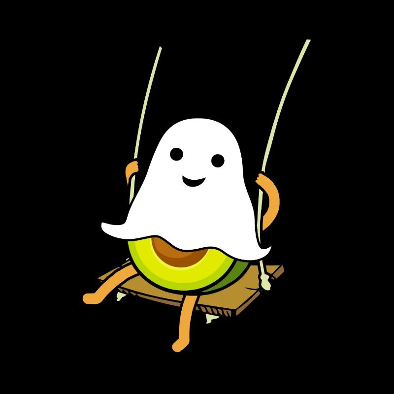Avocado Swing Halloween Avocado Ghost