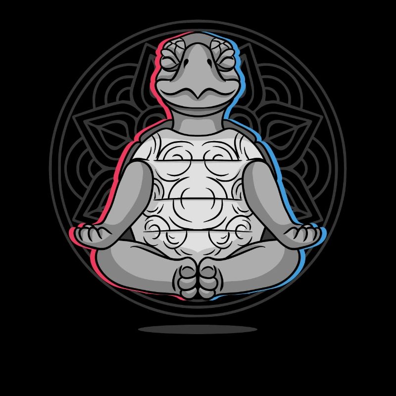 Namaste Turtle Lotus Meditation Turtle