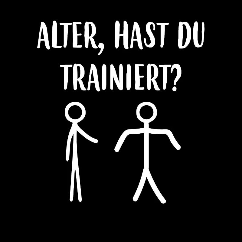 Alter Hast Du Trainiert Bodybuilder Strichmännchen